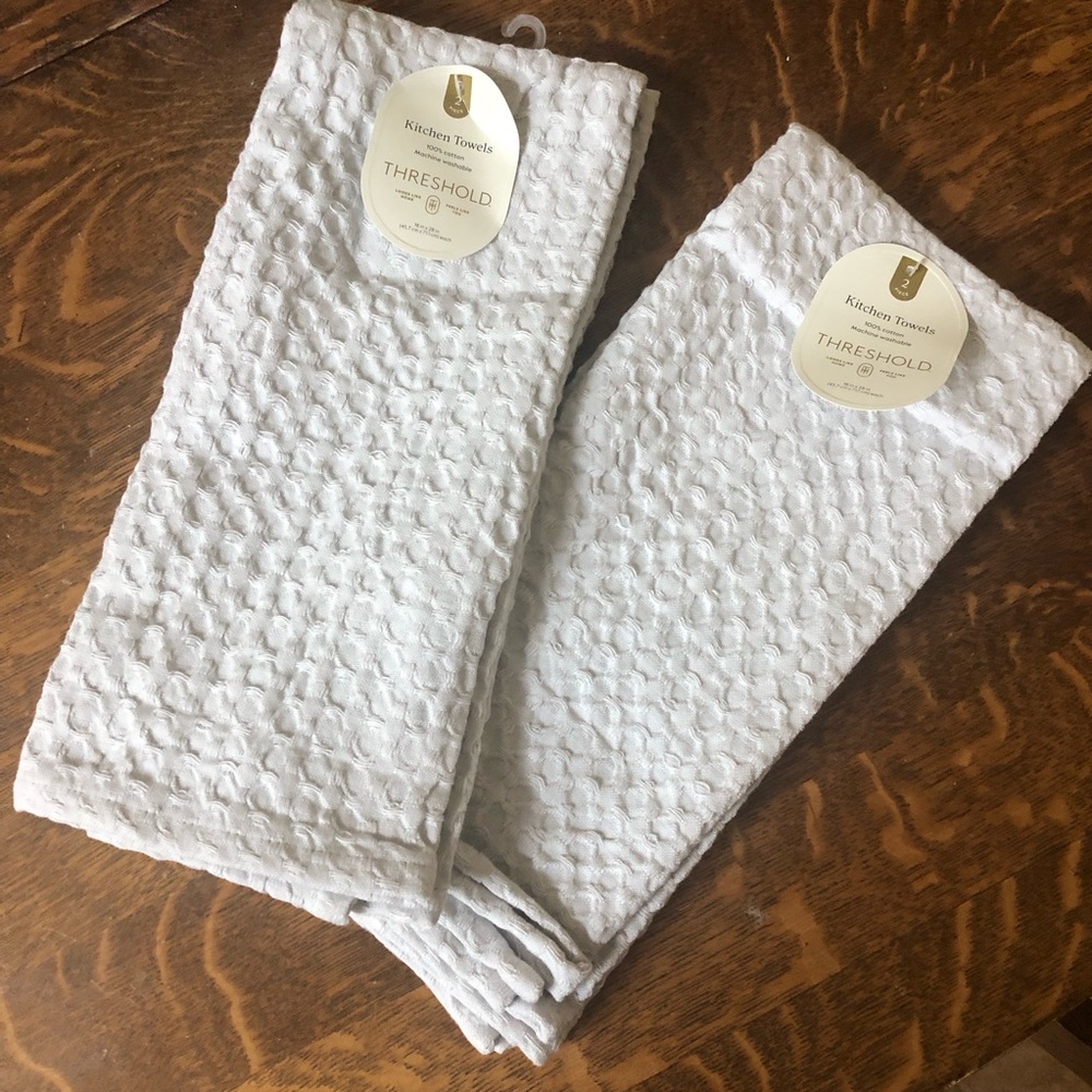 Threshold NEW! Light Gray Kitchen Towels - 2️⃣ Sets of 2️⃣ (4️⃣ in Total) 🍽️